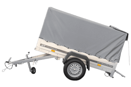 Garden Trailer 200 KIPP 200 x 106 cm PKW Anhänger mit Hochplane, Überrollbügel und Stützrad PTAC 500 kg